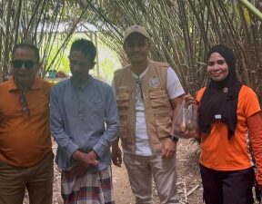 Ket gambar: Ketua DPD TMI Kota Kendari Sahuriyanto Meronda, didampingi Sekretaris DPD TMI Zulfiany Azis serta Penasehat TMI Kota Kendari Aldakesutan Lapae( foto)